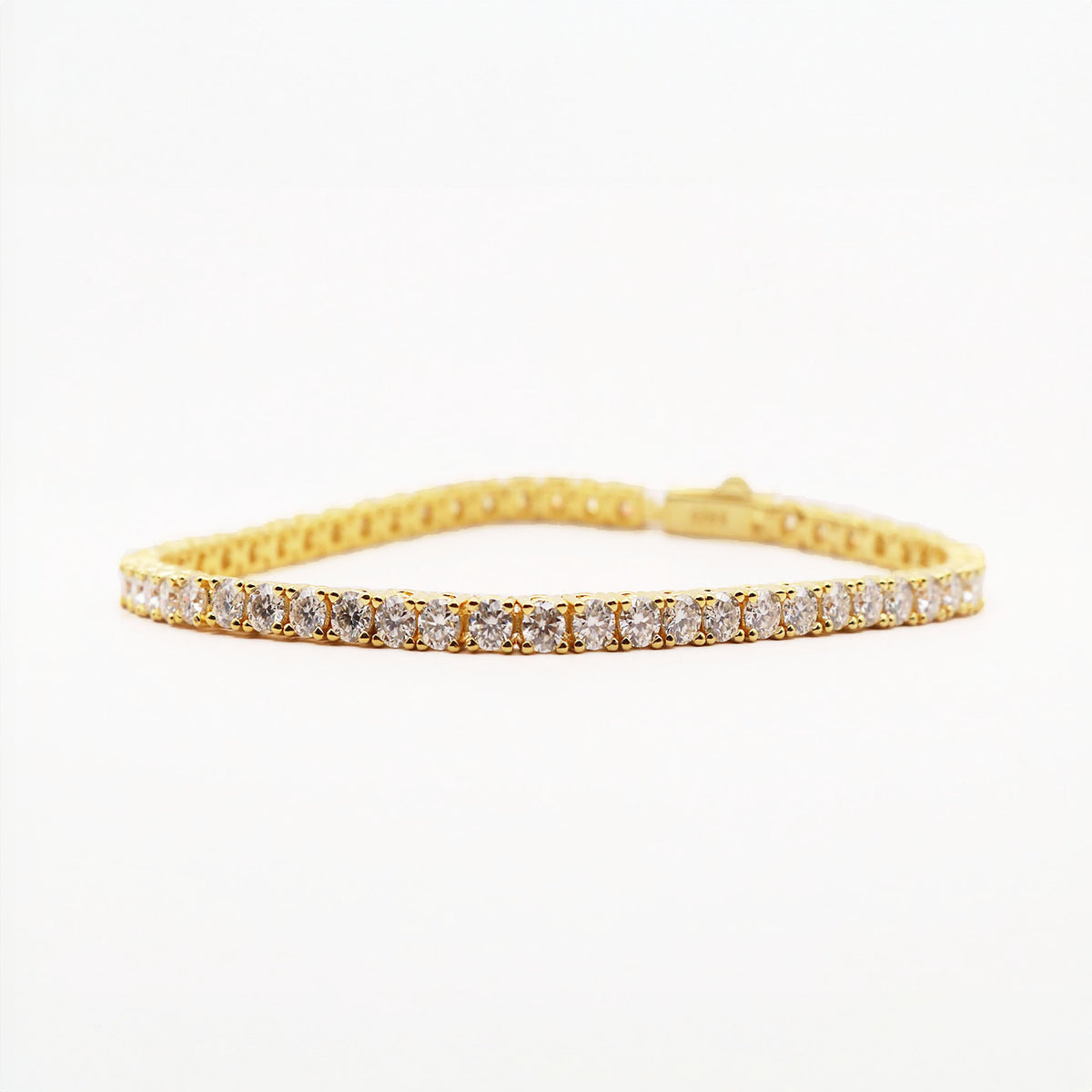 Gold moissanite tennis bracelet 
