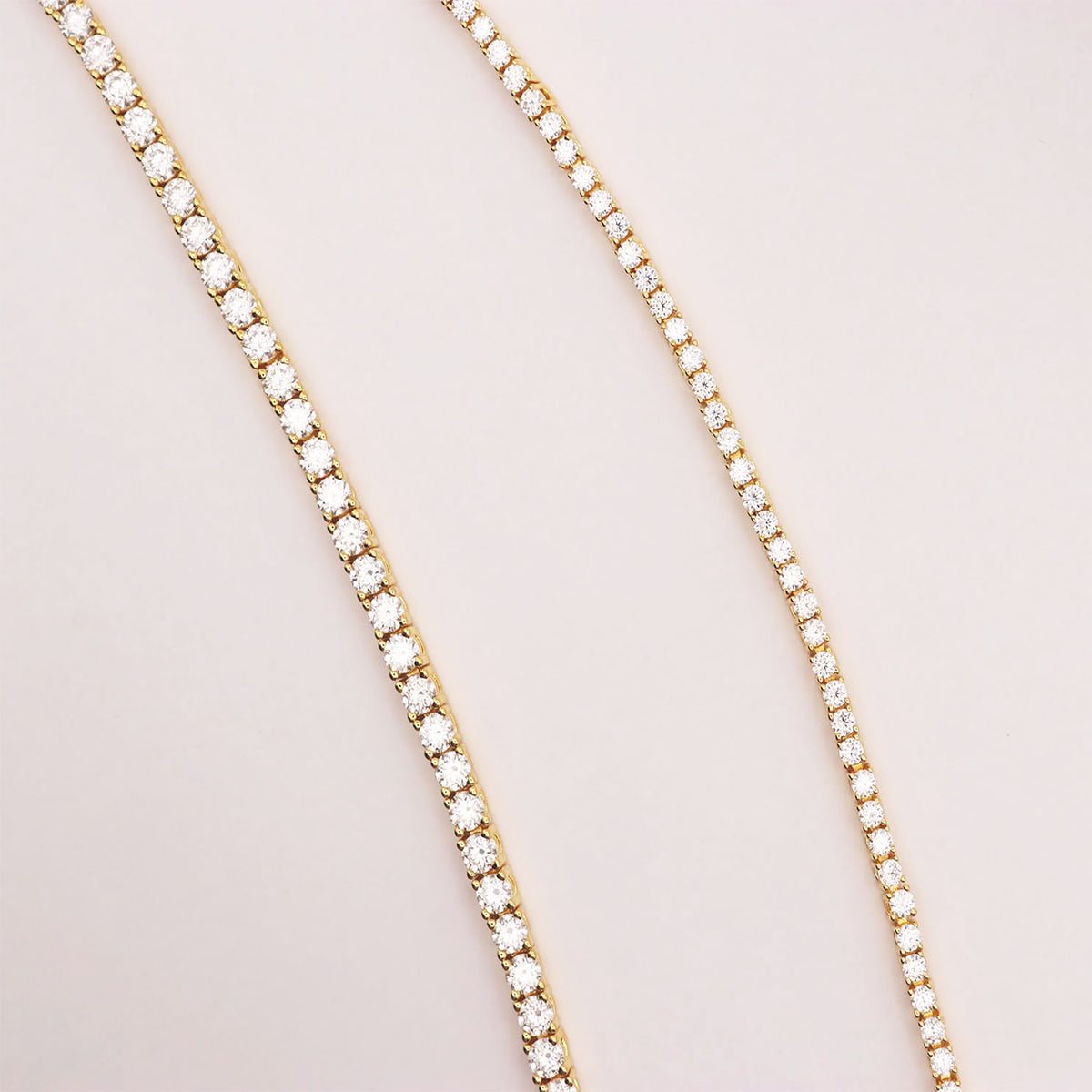 Gold moissnite tennis bracelet 