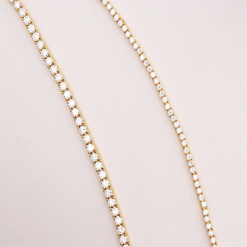 Gold moissnite tennis bracelet 