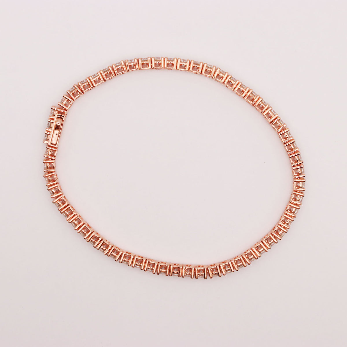 Gold moissanite tennis bracelet 