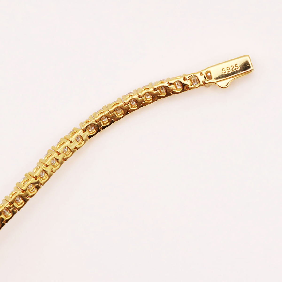 S925 Gold moissanite tennis bracelet 