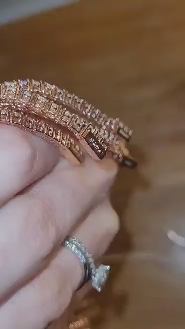 Gold diamond tennis bracelet 