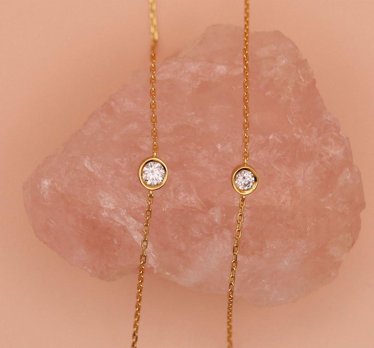 Together Forever 18k Gold Vermeil Moissanite Bracelet Set